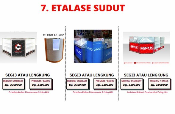 Etalase Sudut