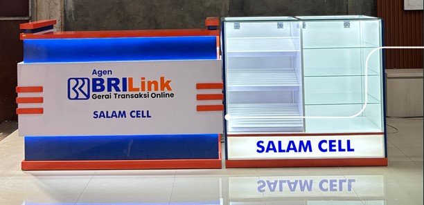 Meja Agen P120x55x110 cm + Konter P110x55x110 cm