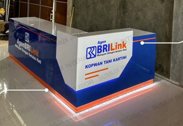 Paket Meja Letter L P150x55x110 cm + P200x75x55 cm