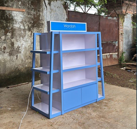 Rak Display Kosmetik 2 Muka P150x170 CM