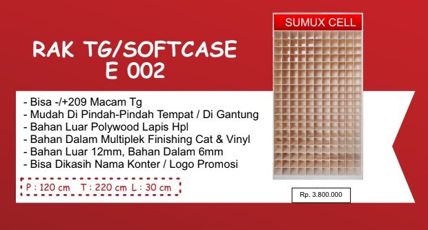 Rak TG E 002 P120x220x30 CM